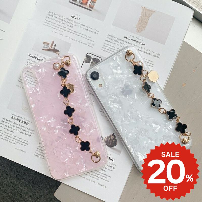 Rakuten - iphonese ケース かわいい 韓国 第2世代 第3世代 iPhonexrケース iphoneXs ケース iphonexsmax TPU クローバーチェーンシンプル シェル風 クローバー