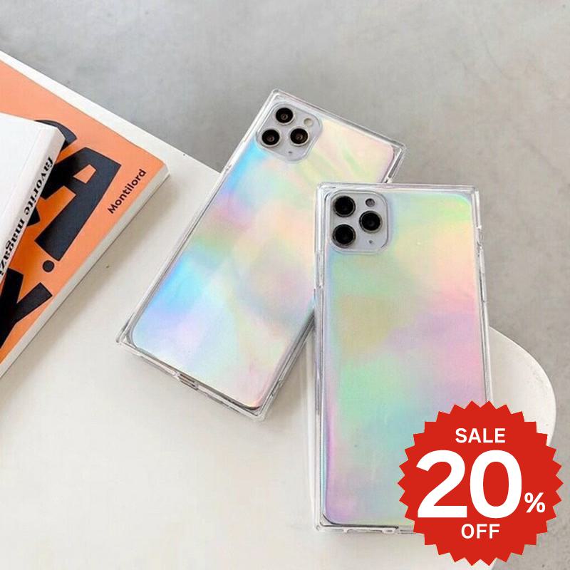 Rakuten - iphone13 ケース 韓国 かわいい iphone12 mini ケース pro iphone11 アイフォン iPhone ケース iphone13 ケース iphonese ケース TPU オーロラ スクエア クリア 透明