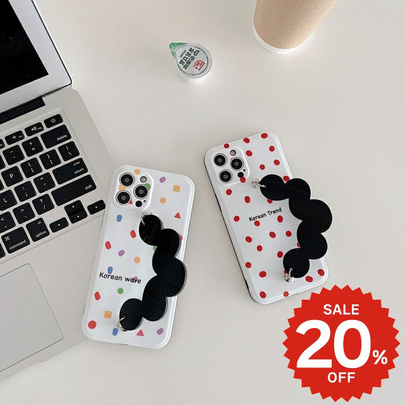 Rakuten - iphone12 ケース 大人かわいい mini pro max iphone11 アイフォン iPhone ケース iphonexrケース iphone se 韓国 大人 女子 TPU korean デザイン ドット ストラップ お揃い レディース