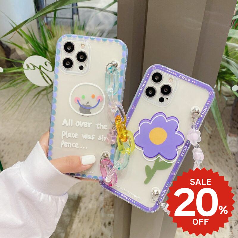 Rakuten - iphone12 ケース 大人かわいい mini pro max iphone11 アイフォン iPhone ケース iphonexrケース iphone se 韓国 大人 女子 TPU デザイン チェーン クリア ペア