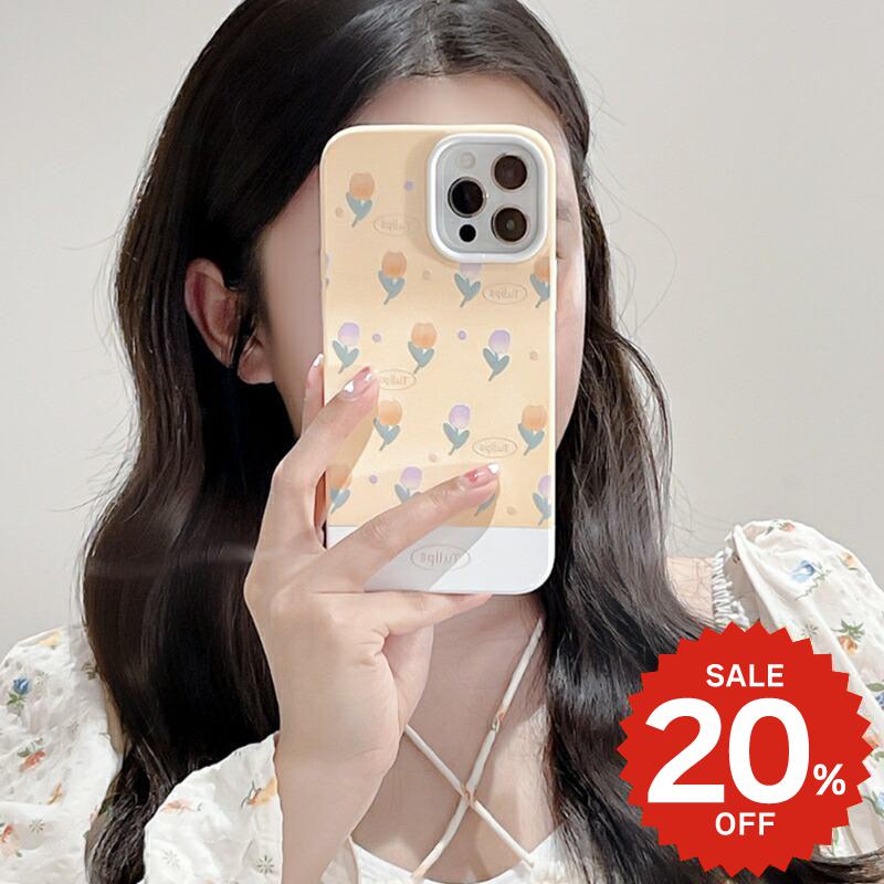 Rakuten - iphone13 ケース 韓国 かわいい iphone12 mini ケース iphone12 pro ケース iphone11 アイフォン iPhone ケース iphonese ケース TPU 花柄 チューリップ パステル かわいい レディース