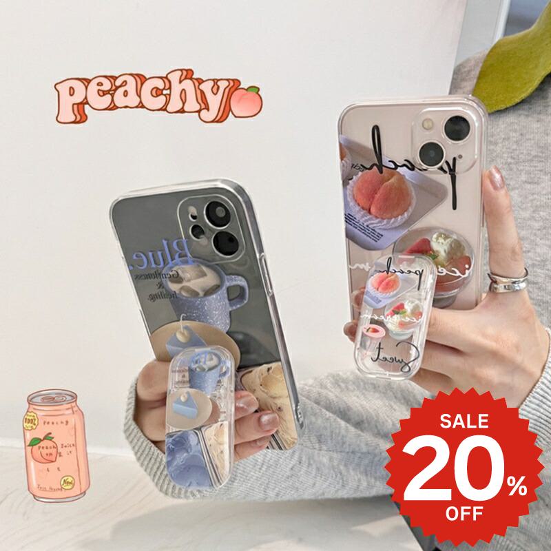 Rakuten - iphone14 ケース 韓国 かわいい iphone13 ケース iphone14pro iphone13 pro iphone12 mini ケース iphone11 アイフォン iPhone ケース iphonese ケース かわいい おしゃれ TPU スタンド クリア peach milk ペア