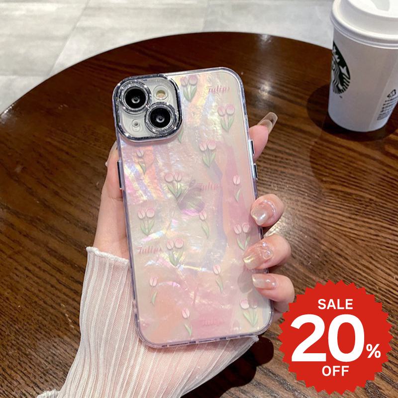 Rakuten - iphone14 ケース 韓国 かわいい 花 iphone13 ケース iphone14pro iphone13 pro iphone12 mini ケース iphone11 アイフォン iPhone ケース iphonese ケース 韓国 かわいい おしゃれ TPU レンズ保護 オーロラ チューリップ レディース 大人 女子