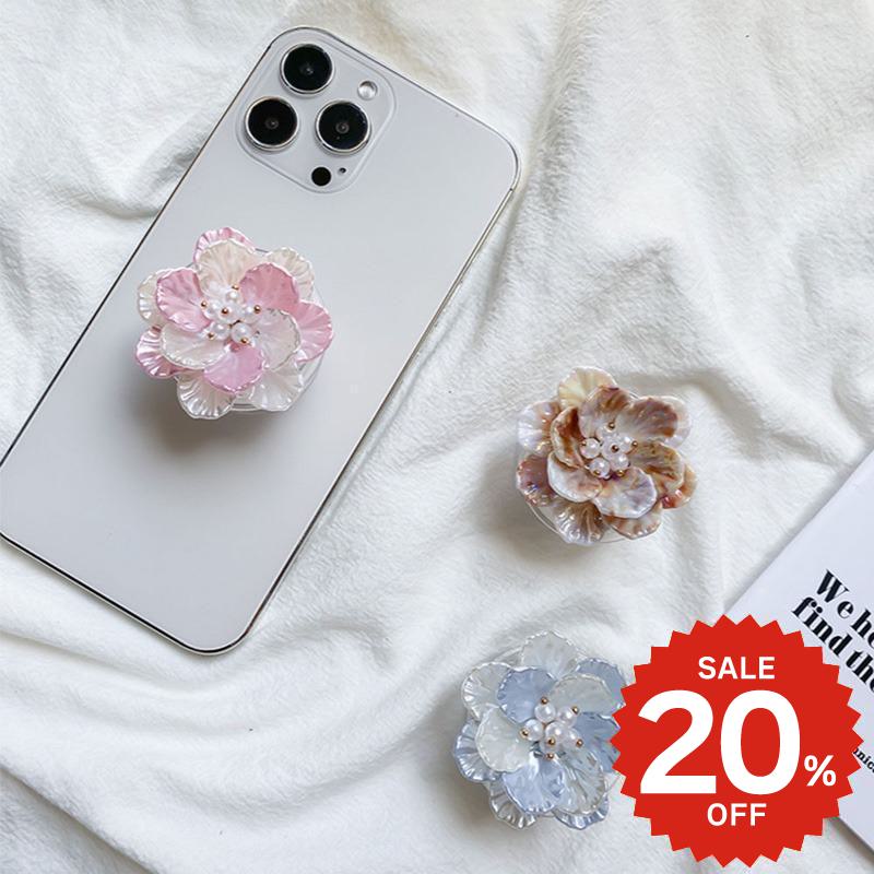 Rakuten - スマホグリップ かわいい MagSafe マグネット 韓国 スマホリング マグセーフ おしゃれ グリップトック フラワー 花 ペア お揃い レディース 大人 女子