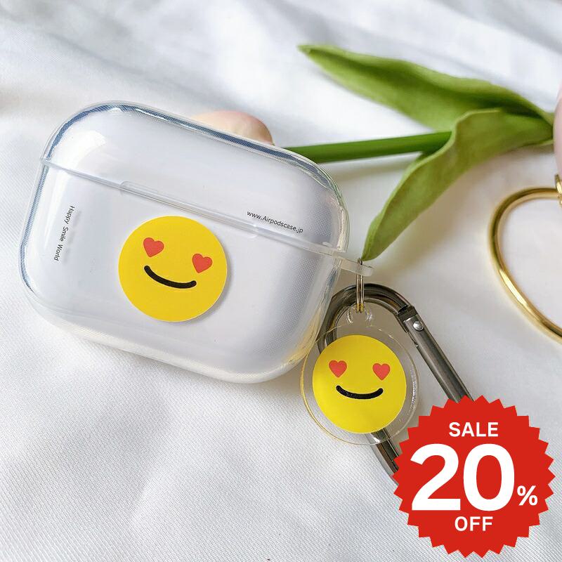 Rakuten - airpods pro 3 ケース かわいい airpods pro 2 ケース airpods 4 ケース 第4世代 韓国 airpods proケース おしゃれ 第2世代 ケース カバー airpods 2 3 第3世代 第1世代 スマイル ニコちゃん デザイン クリア カラビナ フック