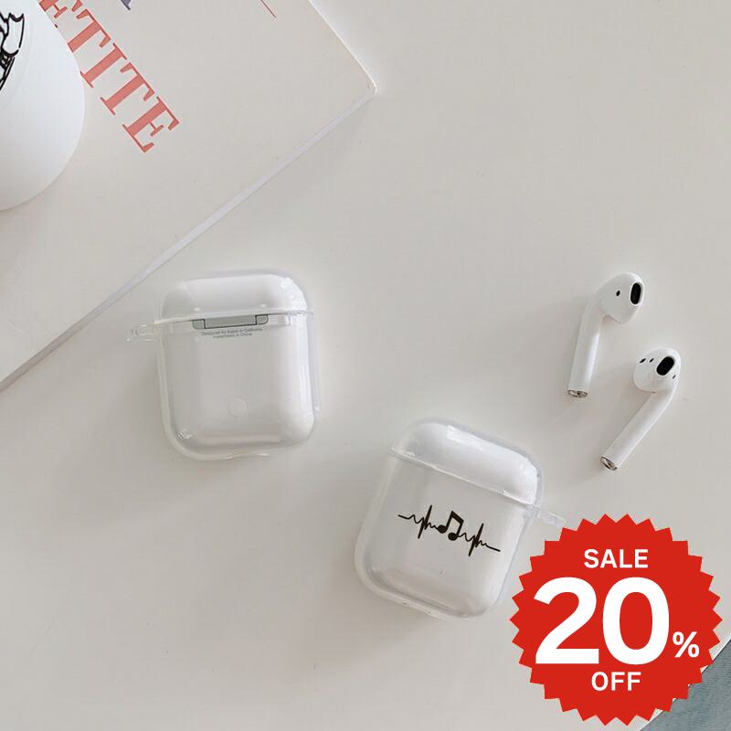 Rakuten - airpods pro 3 ケース かわいい airpods pro 2 ケース airpods 4 ケース 第4世代 韓国 airpods proケース おしゃれ 第2世代 ケース カバー airpods 2 3 第3世代 第1世代 音符 音楽 シンプル デザイン クリア レディース メンズ カラビナ フック