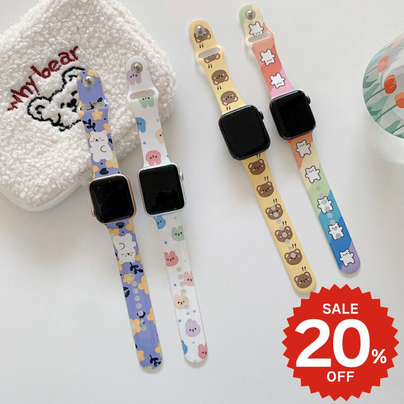 Rakuten - apple watch バンド レディース iwatch アップルウォッチ series 1 2 3 6 5 4 SE 38mm 40mm 42mm 44mm ベルト バンド ゆるふわ アニマル TPU 韓国 かわいい 大人 可愛い お洒落