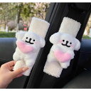 2点セット シートベルトカバー ショルダーパッド 車用 リュック いぬ キッズ かわいい ぬいぐるみ ベルト 肩パッド 装飾 犬 可愛い