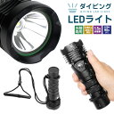 【高評価5点】耐高圧 超強光1280LM 水泳 IPX8防水 LEDライト 潜水 22650 電池 強力 1280ルーメン ダイバー仕様 ダイビングハンドライト LEDハンディライト 懐中電灯 水深80m使用可 LED CREE XM-L2 水中懐中電灯 防水 ダイビングライト 水中ライト コンパクト SOS ブラック