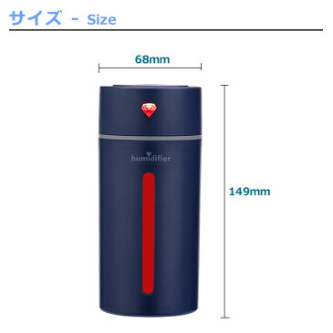 加湿器 USB加湿器 ミニ加湿器 次亜塩素酸水対応 卓上加湿器 超音波式加湿器 ディフューザー 卓上 オフィス USB接続 大容量 ミストボックス 超音波 ナイトライト 超細微ミスト 空焚き防止 グラデーション光 照明 マイクロミスト 潤い 秋 冬 省エネ 静音 卓上