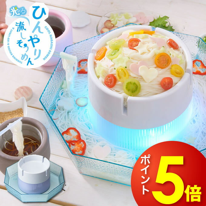 流麺 ツイストスライダーそうめん流し器 ミントブルー 組立式 D-6678