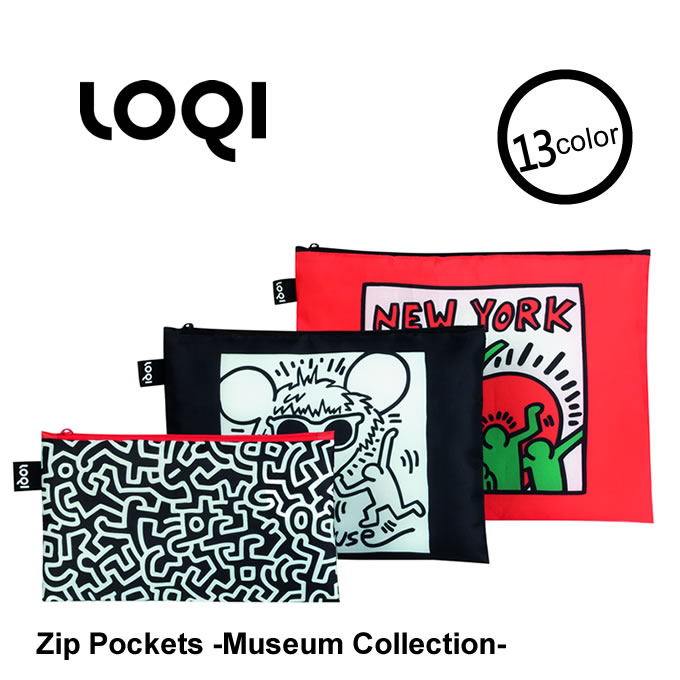 【メール便で送料無料】LOQI ジップポケット MuseumCollection ミュージアムコレク ...