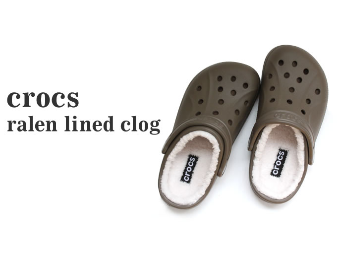 Crocs レイレン ラインド クロッグ ／ レディース メンズ クラシック マンモス 女性用 男性用 男女兼用 もこもこ ボア あったか ふわふわ やわらか バンド ストラップ付 アウトドア ウィンタークロッグ 医療 介護 病院 看護 医療用