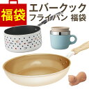 エバークック ガス火専用26cm アイボリー と キッチン用品 福袋セット ドウシシャ / 福袋 調理器具セット フライパン ミルクパン マグ ブレッドスチーマ...