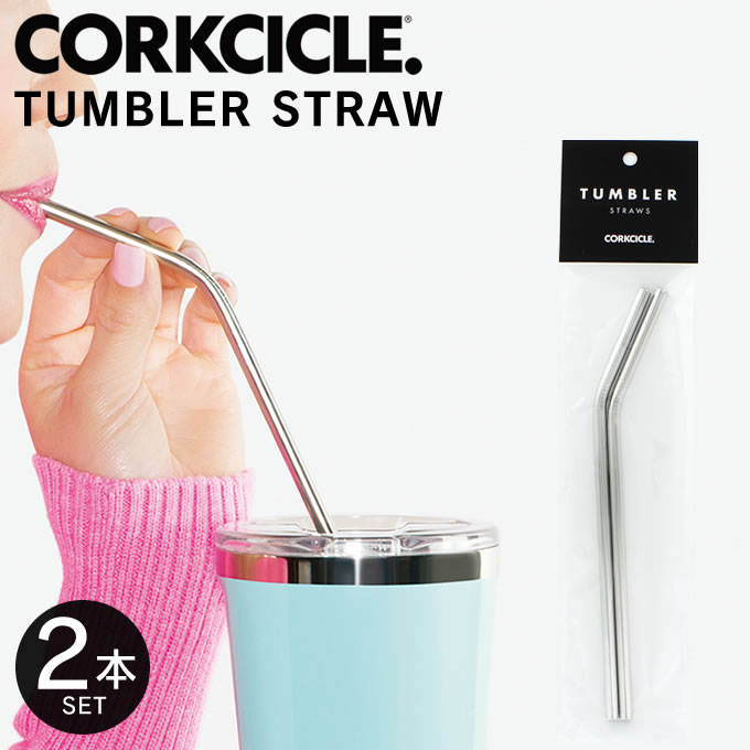 タンブラーストロー2本入り CORKCICLE コークシクル 2100ST ／ コークシクル タンブラー 専用 ストロー ステンレス製 繰り返し使える くり返し エコ マイボトル 専用 2本入り 替え アメリカ フロリダ