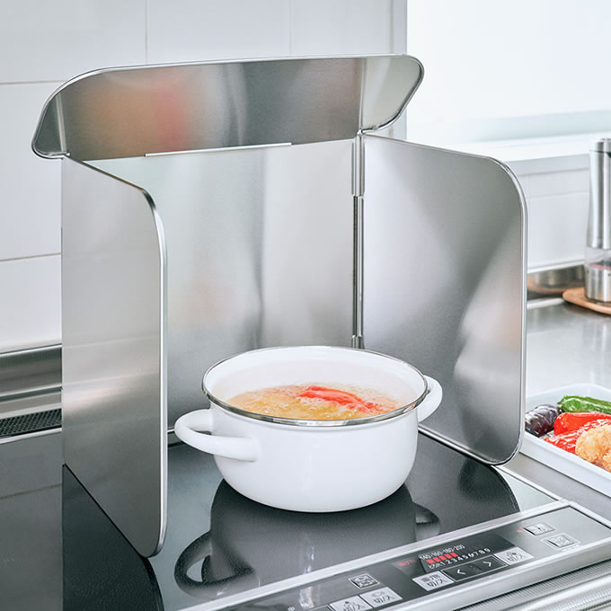 レンジガード コンパクト4面レンジガード leye オークス ／ 油はねガード 油はね防止 コンロカバー コンロガード