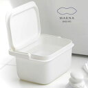 MARNA マーナ バケツ フタ付き 5L W627 ホワイト / バケツ おしゃれ バケツ 蓋つき バケツ 5リットル ふた付き バケツ 四角 スクエア 洗濯...