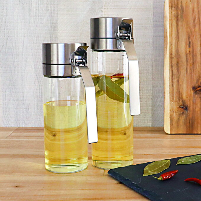 【11/5限定最大100%ポイントバック】DULTON ダルトン オイル＆ヴィネガーボトル 350mL & 500mLセット ／ オイルボトル ビネガー 油ポット オイルポット 調味料入れ 液だれしない ガラス おしゃれ 耐熱 ステンレス ドレッシング 詰替 醤油差し ギフト 母の日 プレゼント