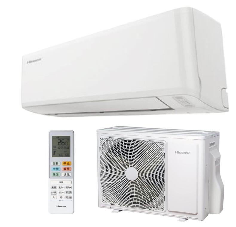 【新品】【商品配送のみ】ハイセンス エアコン おもに14畳 2024年モデル 単相200V 冷暖房 除湿 どっちも解凍洗浄 内部クリーン HA-S40G2-W