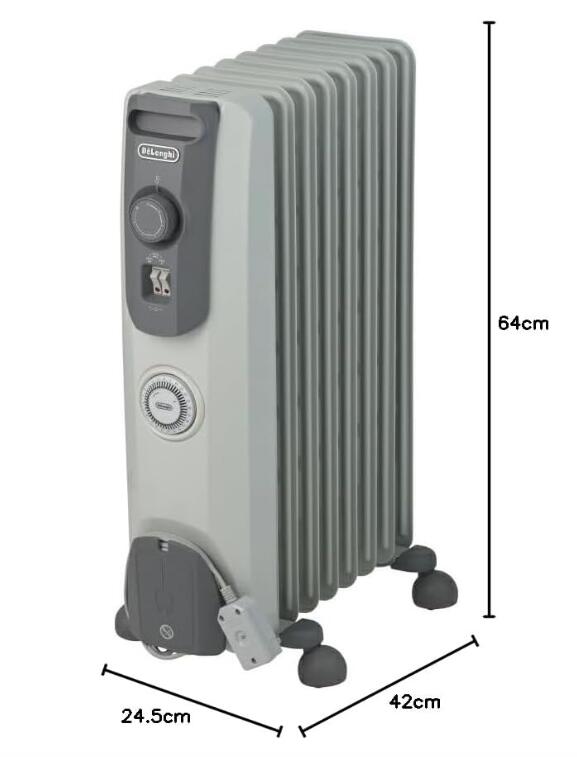 【新品】DeLonghi (デロンギ) オイルヒーター RHJ10F0812-SG 約幅245×奥行420×高さ640