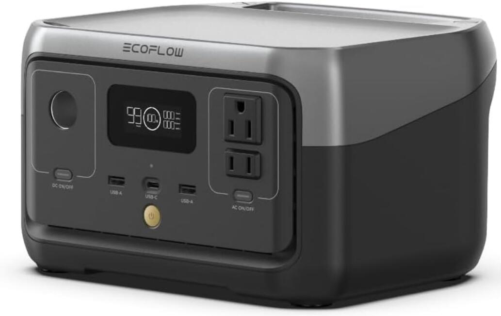 【新品】EcoFlow ポータブル電源 リン酸鉄 長寿命 1hフル充電 RIVER 2 256Wh 5年保証 小型 蓄電池 発電機 ポータブル バッテリー 急速充電 アプリ対応 車中泊 AC出力300W アウトドア 台風 停電 防災グッズ キャンプ