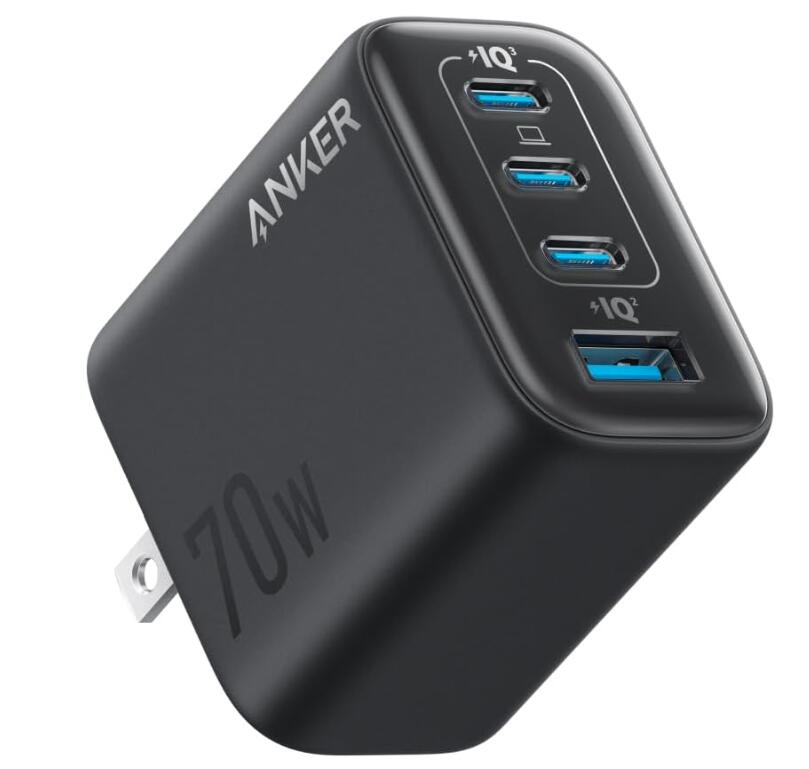【新品】Anker Zolo Charger (70W, 4 Ports)【 PD対応/PSE技術基準適合】iPhone シリーズ/Air MacBook Windows PC iPad Galaxy Android スマートフォン ノートPC 各種 その他機器対応 アンカー