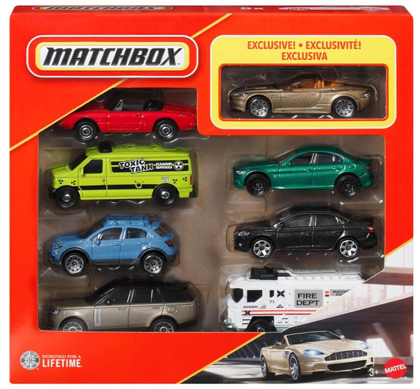 Rakuten - 【新品】マッチボックス(Matchbox) 8パック アソート 乗り物おもちゃ ミニカー 3歳から マルチ HVR81