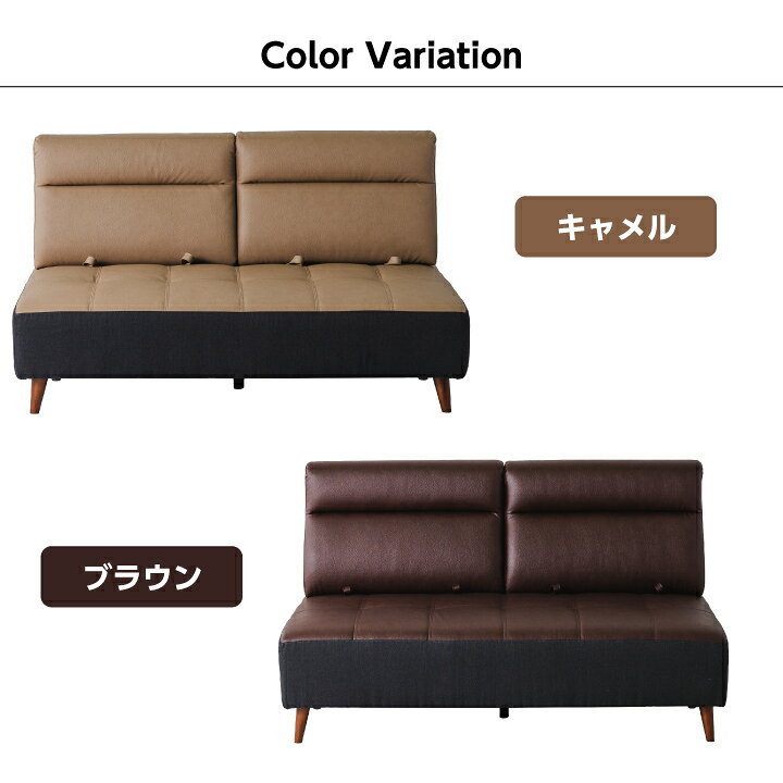 【ポイント5倍★7月4日20時〜11日2時迄】ソファ 2人掛け 二人掛けソファ 幅155 2人用 合成皮革 ハイバック 背面スライド PVC 脚付き 北欧 モダン