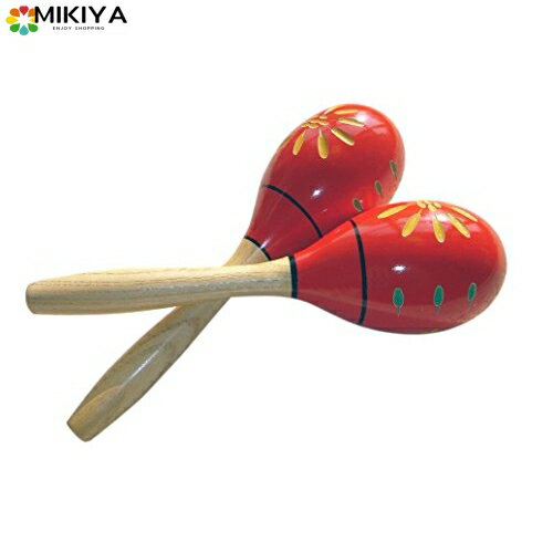 GONKISS 赤いマラカス マラカス Maracas 木製 楽器 2本組