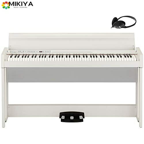 KORG コルグ 電子ピアノ 88鍵盤 C1 Air WH ホワイト 白 温かみを感じる木製 純正ヘッドフォンとペダルが付属
