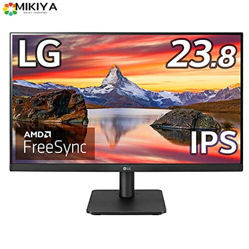 LG フレームレス モニター ディスプレイ 24MP400-B 23.8インチ/フルHD/IPS非光沢/HDMI、D-Sub/FreeSync/75Hz/フリッカーセーフ、ブルーライト低減機能/3年安心・無輝点保証