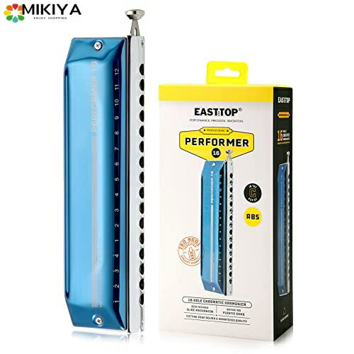 EAST TOP ハーモニカ クロマチックハーモニカ16ホール64トーンC? ブルース 初心者 専門家 こども用 勉強 練習用 (EAP-16)