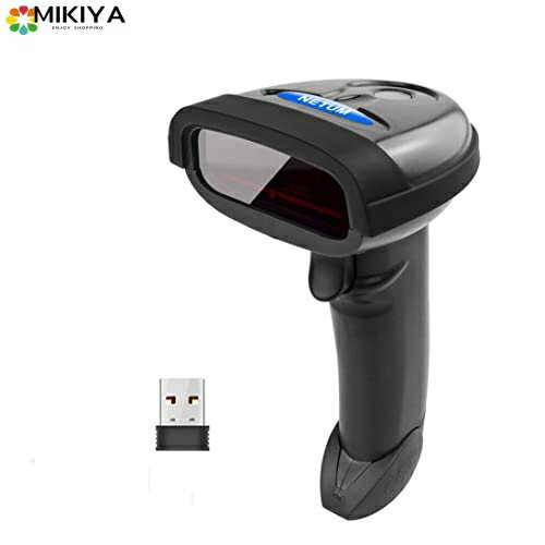 NETUM バーコードリーダー USB 1D バーコードスキャナー ワイヤレス2.4GHz 手持ち 充電式 有線/無線対応 タブレットPC POS対応 NT-1698W