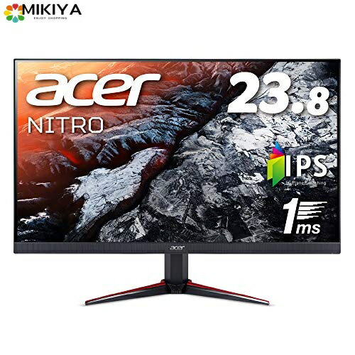 Acer ゲーミングモニター ディスプレイ Nitro 23.8インチ VG240Ybmiifx IPS 1ms(VRB) 75Hz FPS向き フルHD FreeSync フレームレス HDMIx2 スピーカー内蔵 ブルーライト軽減