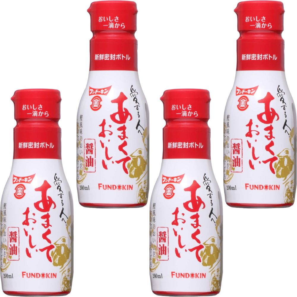 フンドーキン醤油 あまくておいしい醤油 200ml ×4本