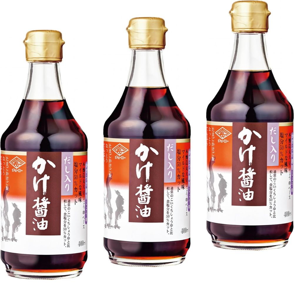 チョーコー だし入りかけ醤油 400ml 瓶✕3
