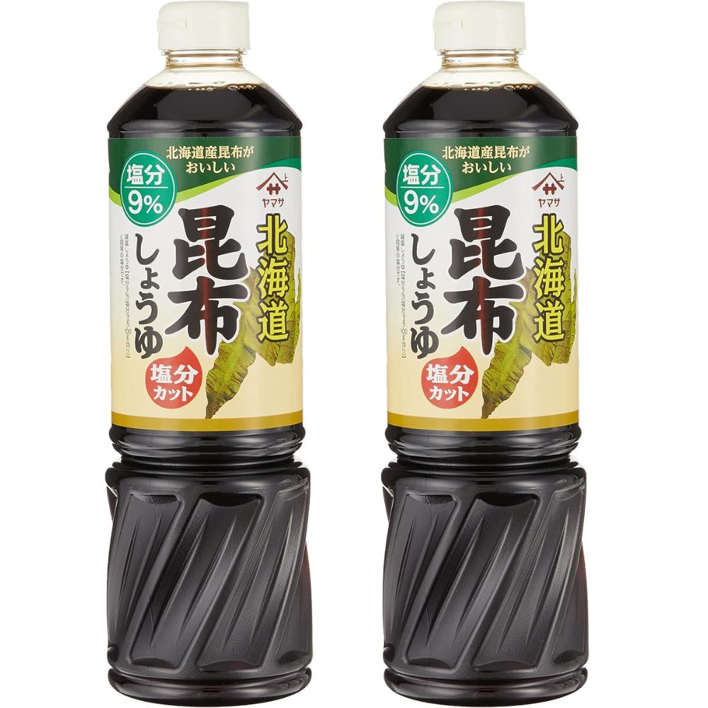ヤマサ 北海道昆布醤油塩分カット 1000ml✕2