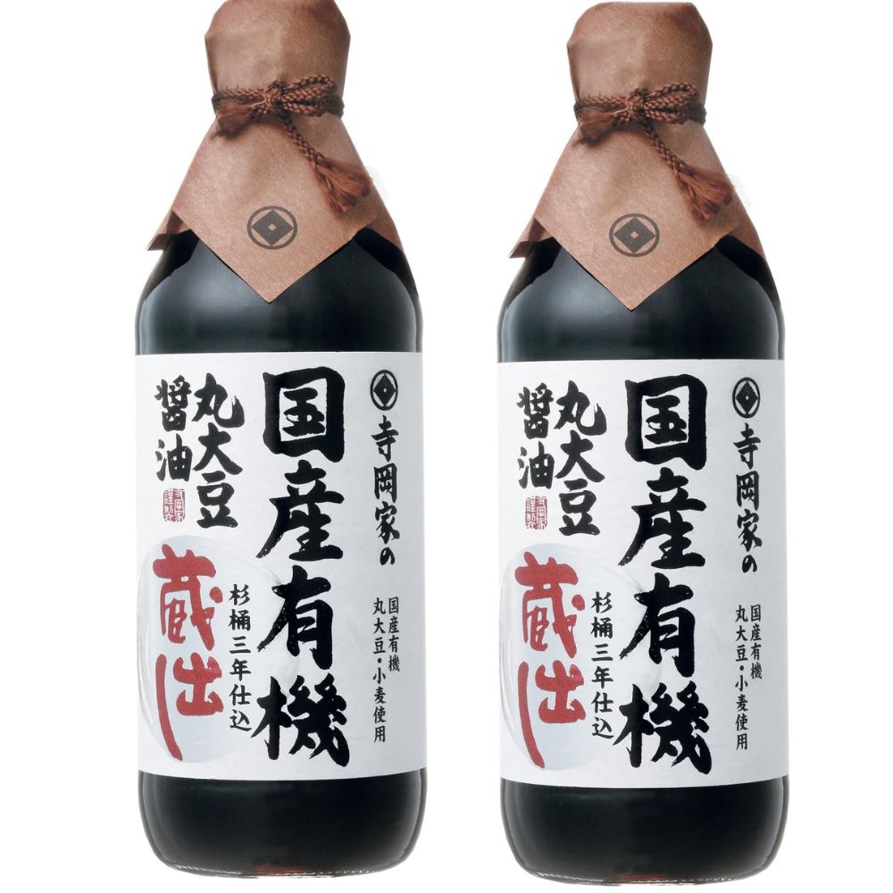 寺岡有機醸造 寺岡家の国産有機丸大豆醤油蔵出し 500ml✕2