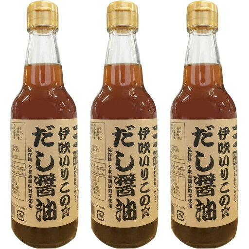 三星食品 伊吹いりこのだし醤油(無添加)360ml 3本セット 三星食品 伊吹いりこのだし醤油(無添加)360ml 3本セット