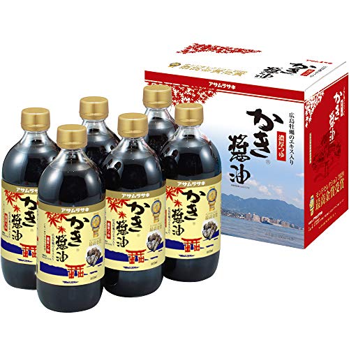 アサムラサキ かき醤油 600ml×6本入 化粧箱入り KK-03