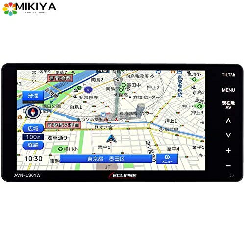 デンソーテン カーナビ ECLIPSE AVN-LS01W 7型ワイド フルセグ+1セグ VICS WIDE SD CD DVD Bluetooth D..