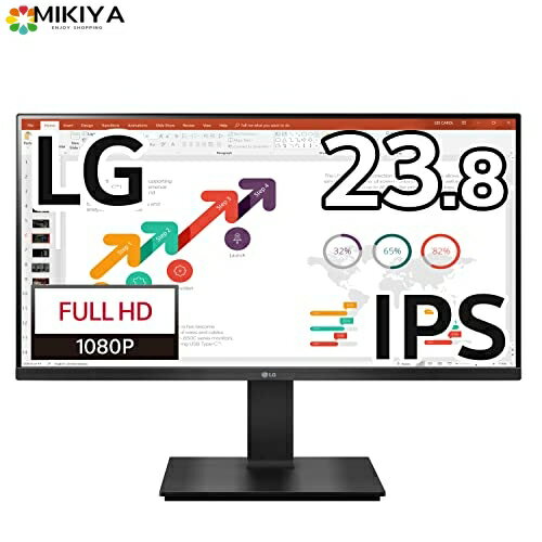 LG モニター ディスプレイ 24BP450Y-B 23.8インチ IPS フルHD ビジネスモニター/高さ調整/ピボット/スイベル/フリッカーセーフ/ブルーライト低減モード/3年安心・無輝点保証