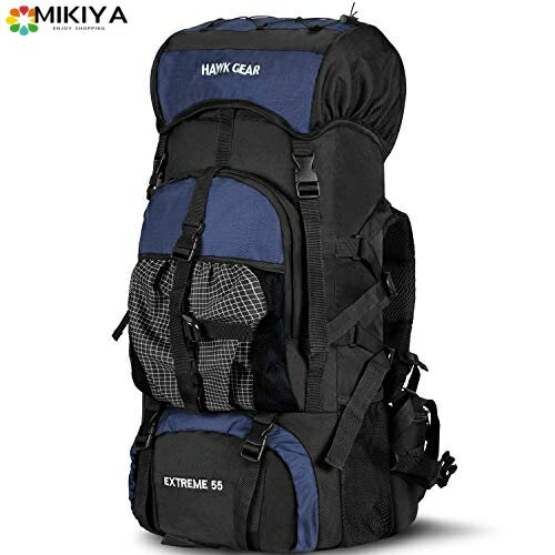 [HAWK GEAR(ホークギア)] バックパック 55L 防水 大容量 レインカバー ザック 長期旅行 防災 災害