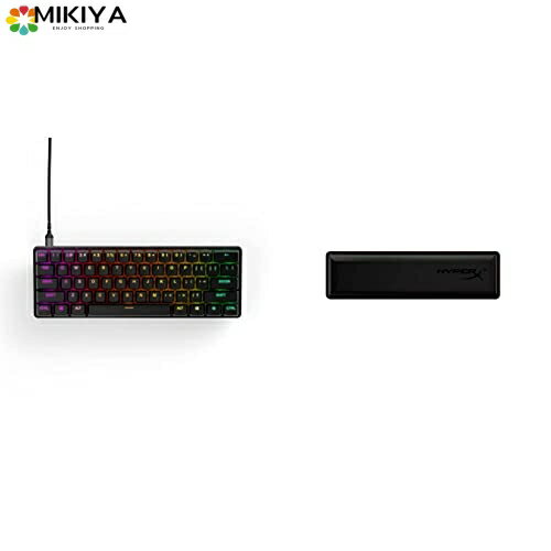 【セット買い】SteelSeries ゲーミングキーボード ミニサイズ Apex Pro Mini US 有線 英語配列 OmniPointスイッチ 2-in-1アクションキー 搭載 64820 ブラック & HyperX Wrist Re