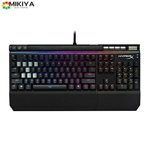 HyperX Alloy Elite RGB ゲーミングキーボード 茶軸 ゲーマー向け USB充電ポート LEDバックライト 2年保証 HX-KB2BR2-US/R1