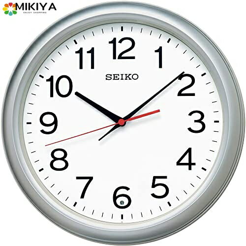 セイコークロック 掛け時計 オフィスタイプ 電波 アナログ 銀色メタリック 直径30.7×4.7cm KX250S