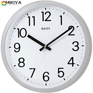 リズム時計工業(Rhythm) 掛け時計 フラットフェイスDN DAILY シルバー ф33.1×4.3cm 4KGA06DN19