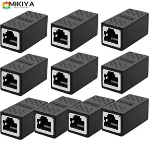 Ikiretmua RJ45 lan֥ ѥͥ Ĺ ץ ᥹-᥹ LAN֥ѥץ Ĺͥ ӥå б 8P8C ѥ ɸϿѤ (֥å10PCS)