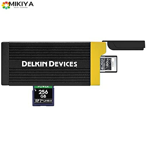 Delkin USB 3.2 CFexpress Type A Card/SD UHS-II 2スロットメモリーカードリーダー DDREADER-58