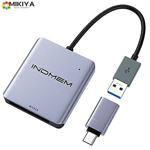 INDMEM XQD カードリーダー USB 3.0 XQDアダプター 5Gbps高速転送 ソニー (SONY)G/Mシリーズ、Nikon、Lexar 2933x/1400xシリーズカードに対応 Windows/macOS/Linux対応